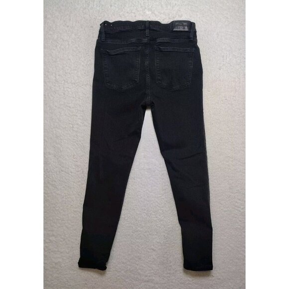 Madewell Jeans Size 31 Womens RoadTripper Skinny Wash Black Denim Pants Stretch - Picture 2 of 12